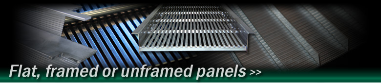 Flat, framed or unframed, industrial profile screens