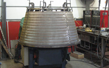Welding an Industrial Profile Screen Basket