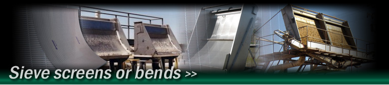 Sieve screens or bends